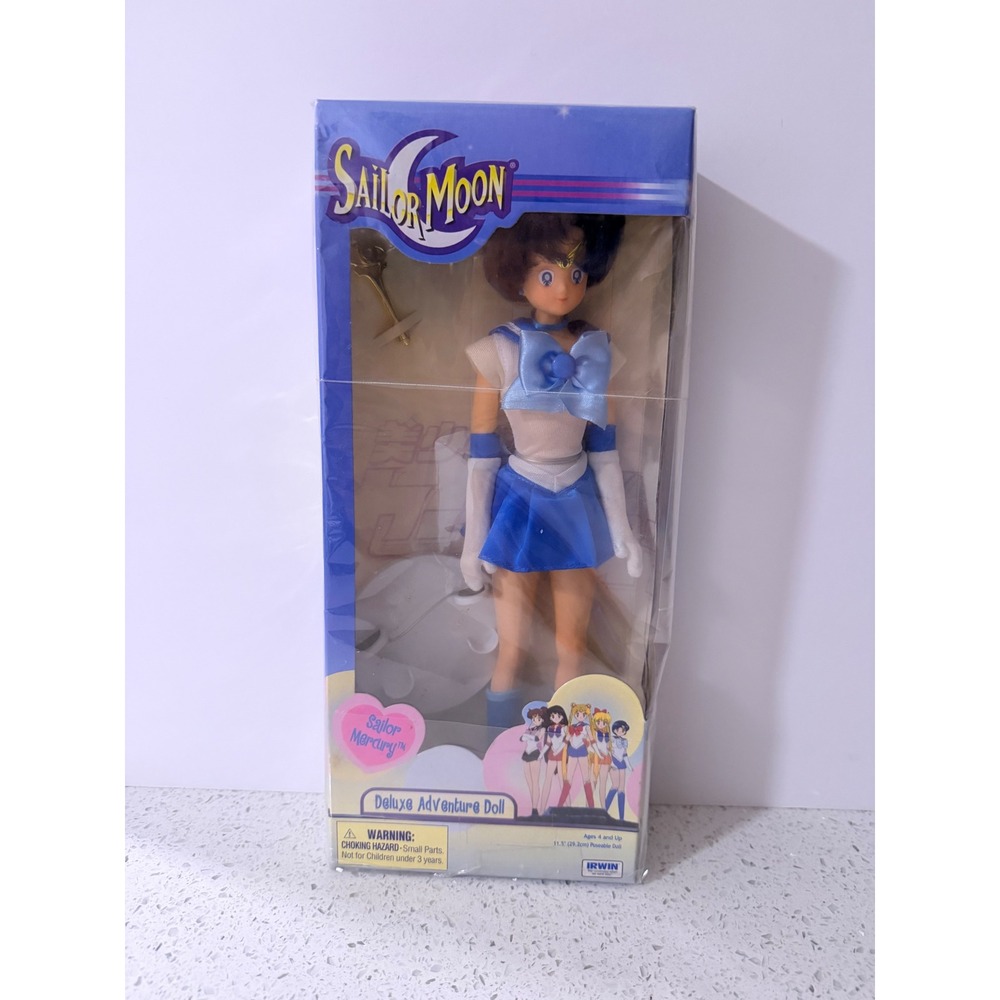 Sailor Moon Sailor Mercury Deluxe Adventure Doll 11.5" Irwin Toys Vintage NIB